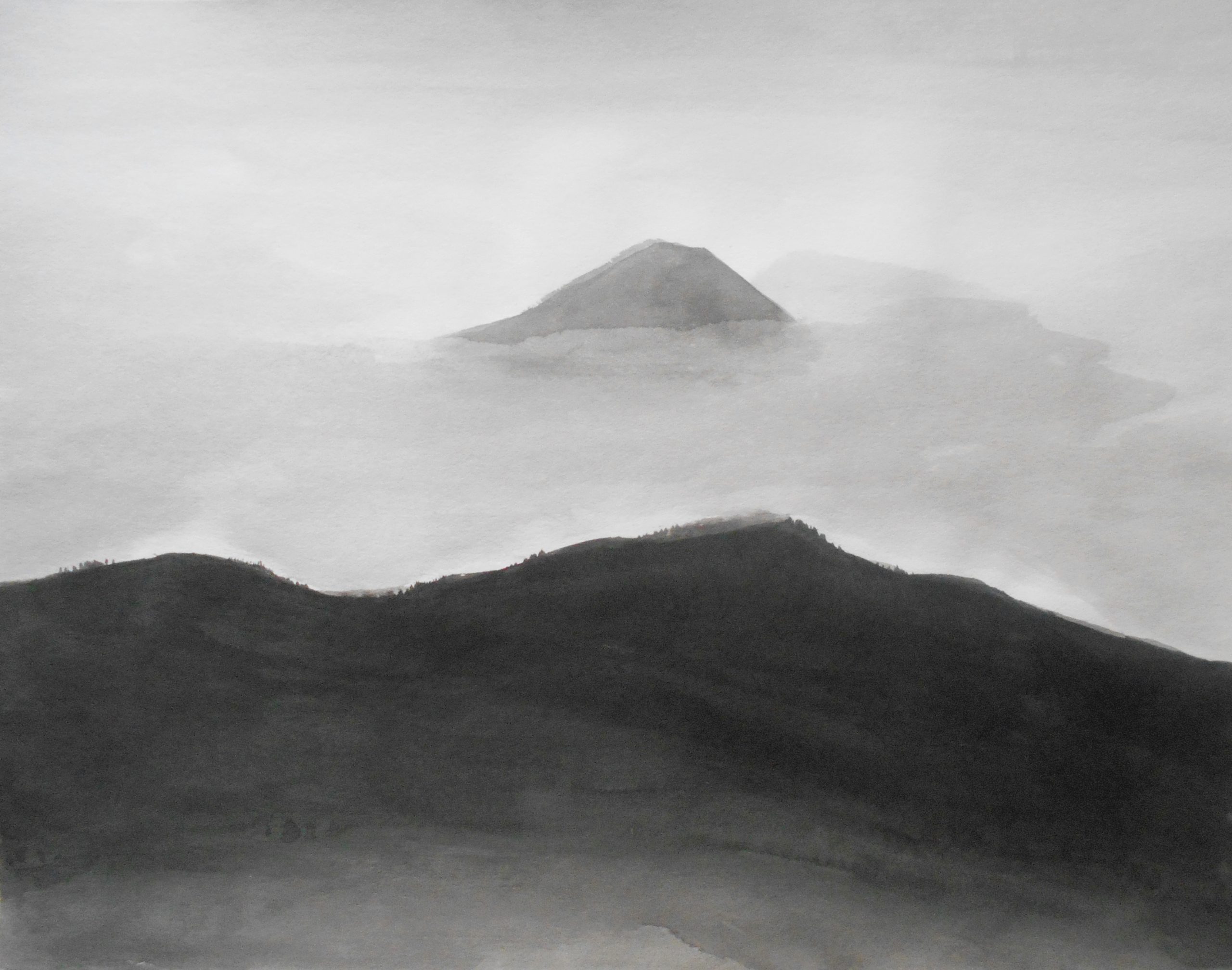 The Mountain, ink, paper, 2020
