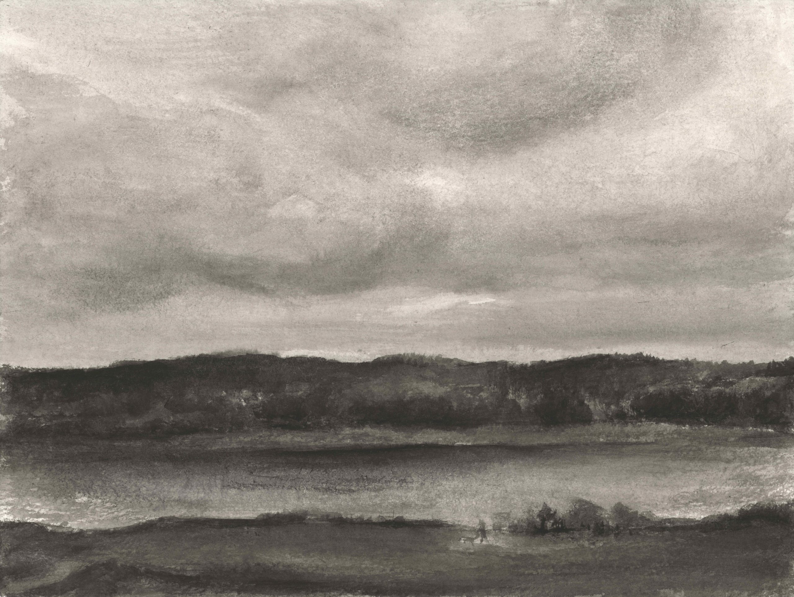 Narew River, 30x40cm, ink, paper, 2017